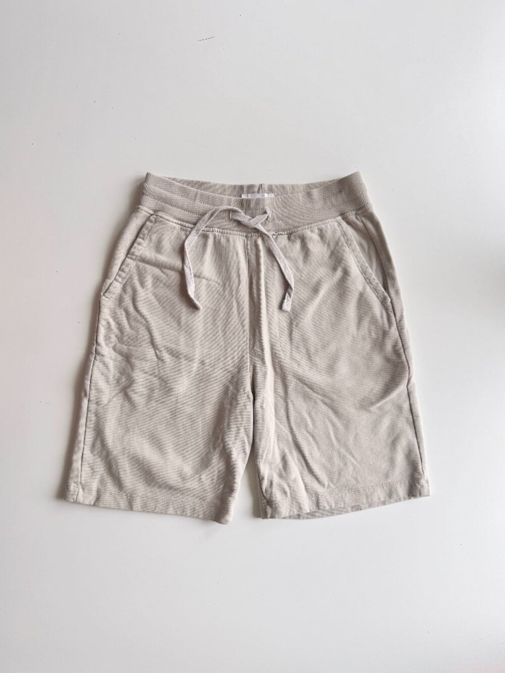 KOTN Light Beige 100% Cotton Terry High Rise Pocket Sweatshorts Shorts, Size S